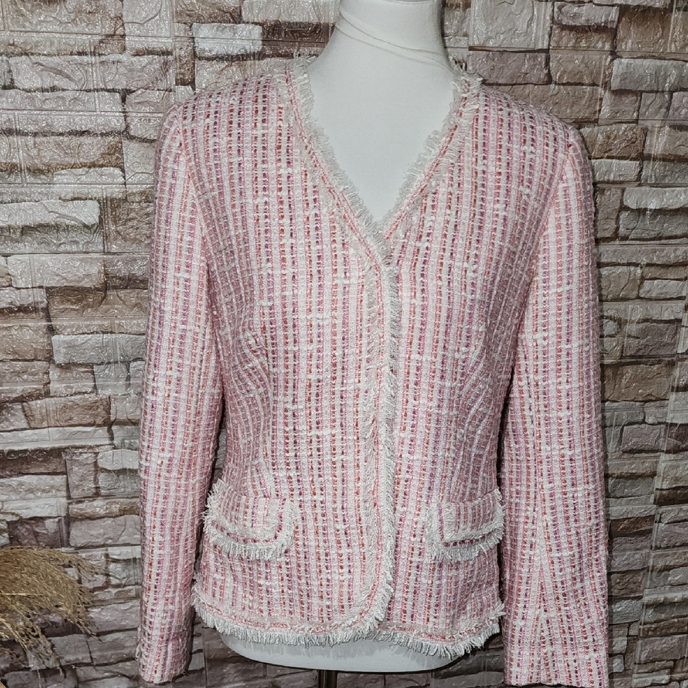 W.D.N.Y  Pink Tweed Balzer Jacket Perfect color for spring and warmer days.
